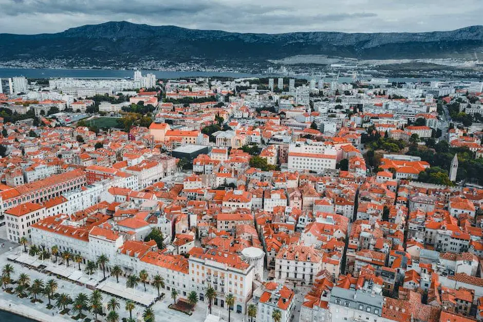 A cidade de Split na Croácia - a velha cidade